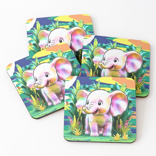 Item preview, Cute Elephant. Little elephant, colorful elephant, elephant drawing designed and sold by ElephantVibes.
