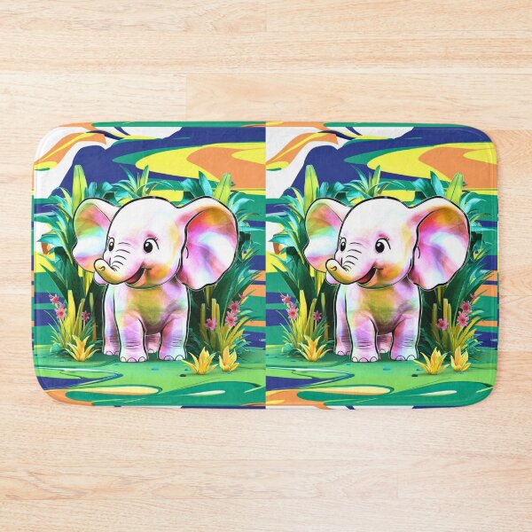 Item preview, Cute Elephant. Little elephant, colorful elephant, elephant drawing designed and sold by ElephantVibes.