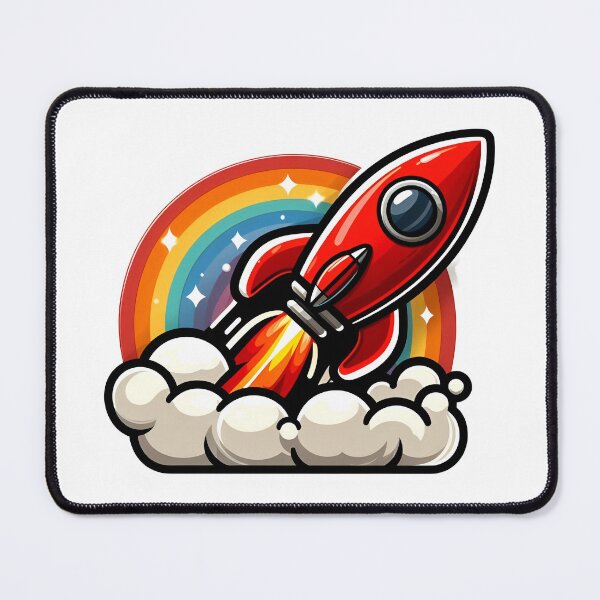Item preview, Blast off to dreams with our red rocket. designed and sold by Andy-Many-Ideas.