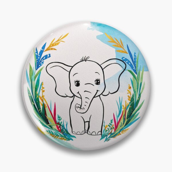 Item preview, Cute Elephant. Little elephant, colorful elephant, elephant drawing designed and sold by ElephantVibes.