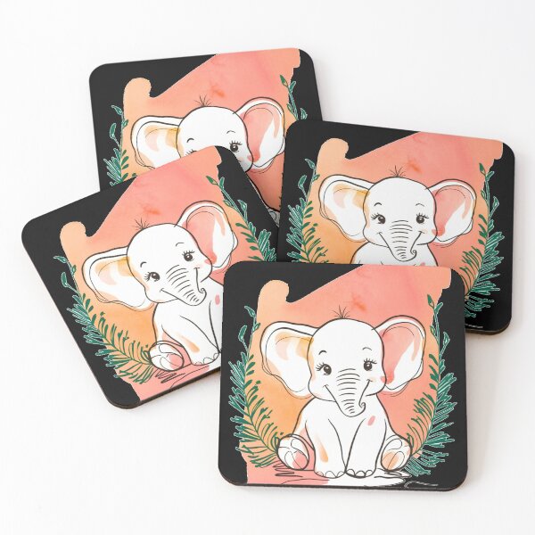 Item preview, Cute Elephant. Little elephant, colorful elephant, elephant drawing designed and sold by ElephantVibes.