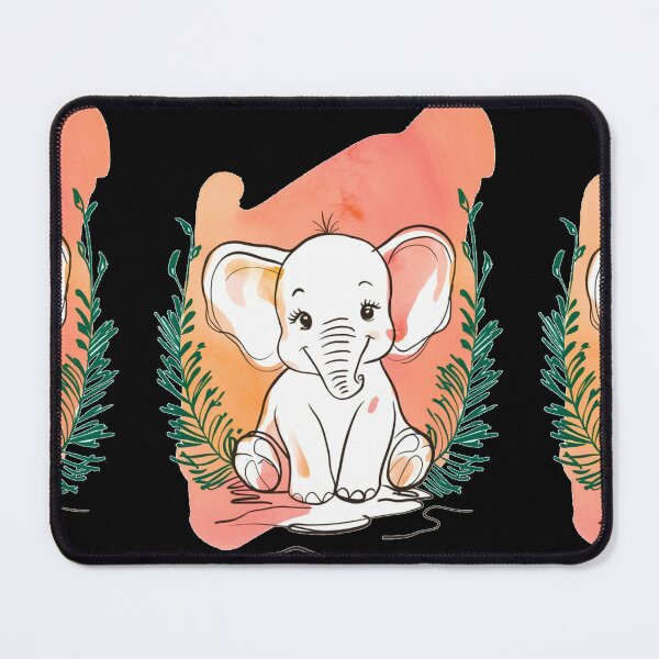 Item preview, Cute Elephant. Little elephant, colorful elephant, elephant drawing designed and sold by ElephantVibes.