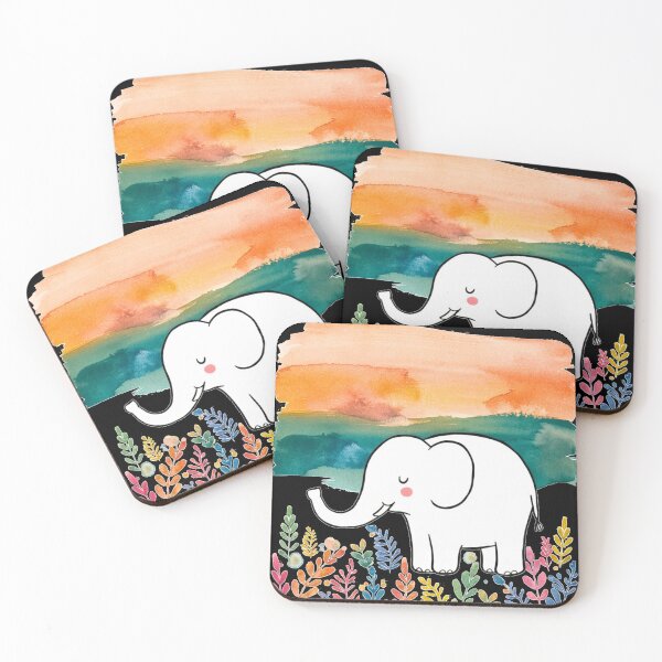 Item preview, Cute Elephant. Little elephant, colorful elephant, elephant drawing designed and sold by ElephantVibes.