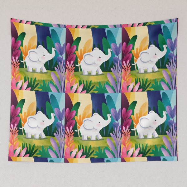 Item preview, Cute Elephant. Little elephant, colorful elephant, elephant drawing designed and sold by ElephantVibes.