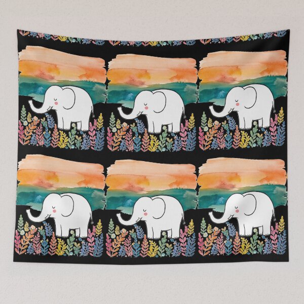 Item preview, Cute Elephant. Little elephant, colorful elephant, elephant drawing designed and sold by ElephantVibes.