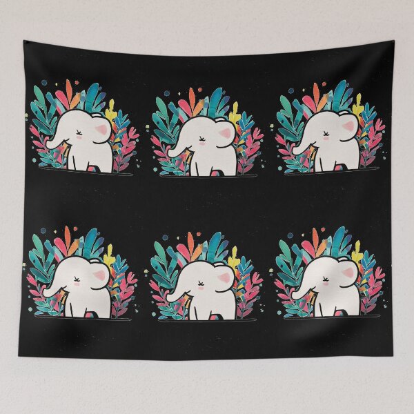 Item preview, Cute Elephant. Little elephant, colorful elephant, elephant drawing designed and sold by ElephantVibes.
