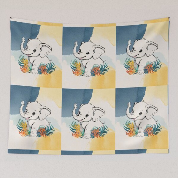 Item preview, Cute Elephant. Little elephant, colorful elephant, elephant drawing designed and sold by ElephantVibes.