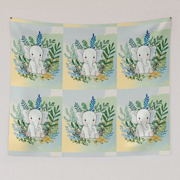 Item preview, Cute Elephant. Little elephant, colorful elephant, elephant drawing designed and sold by ElephantVibes.