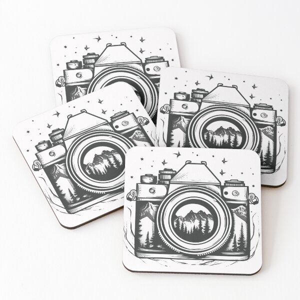 Item preview, Camera Mountains Sticker designed and sold by NicolasGlowArt.