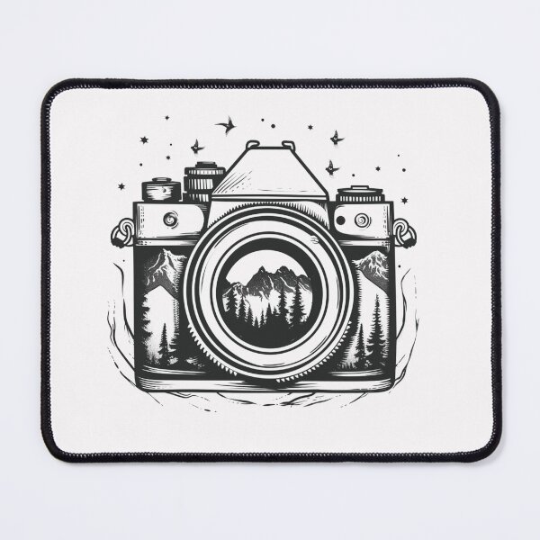 Item preview, Camera Mountains Sticker designed and sold by NicolasGlowArt.