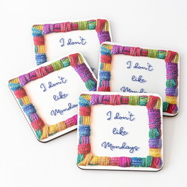 Item preview, I don't like Mondays, the colorful frame with the message designed and sold by silent-violin.