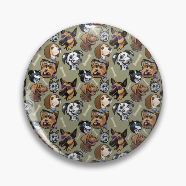 Item preview, Un patrón texturizado de cabezas y huesos de perro. designed and sold by CreateForDogs.