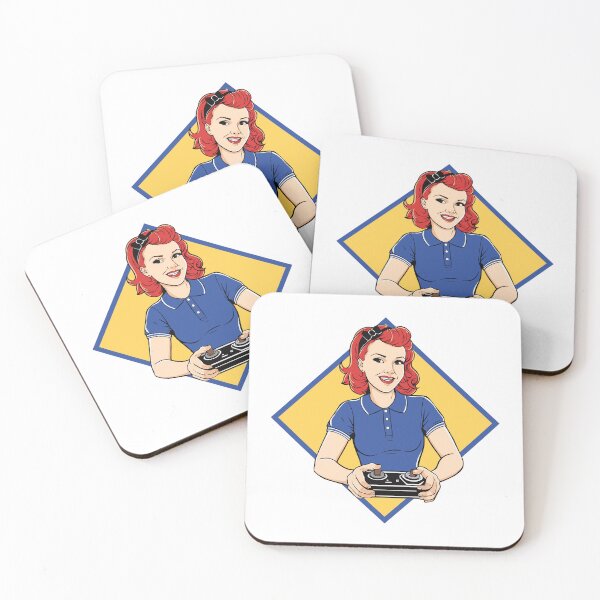 Item preview,  Gamer girl in pin-up style.  designed and sold by JoraArt.
