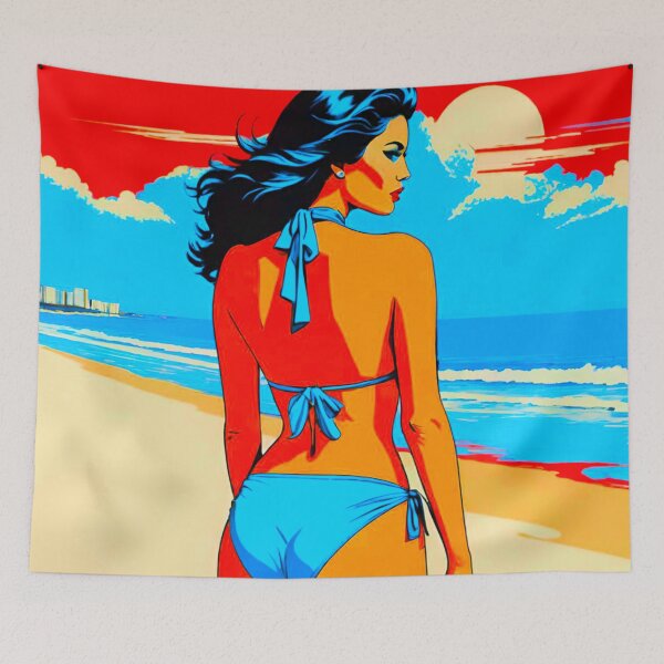 Item preview, Beachside Radiance: Bikini-Clad Beauty designed and sold by GrizzlyCollective.