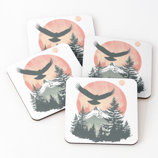 Item preview, Eagle and Mountains designed and sold by NicolasGlowArt.