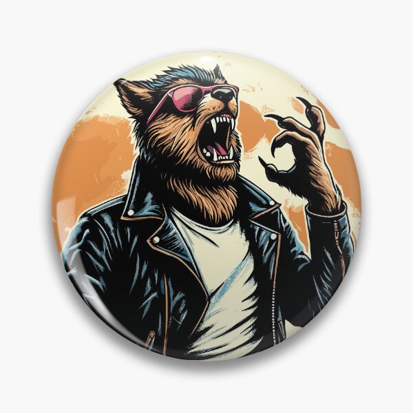 Item preview, Howling Rock N' Roll Wolf Werewolf designed and sold by Nerdlight.