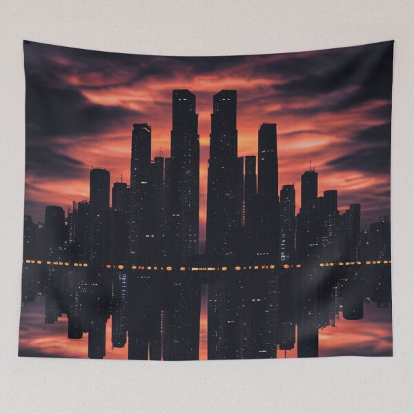 Item preview, Skyline Reflections: City at Dusk designed and sold by Exodoi.
