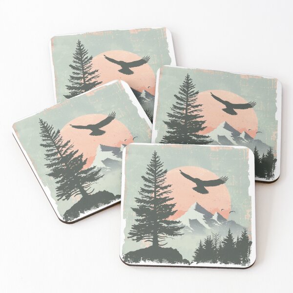 Item preview, Eagle In Mountains designed and sold by NicolasGlowArt.