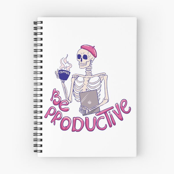 Item preview, Skeleton  be productive with coffee designed and sold by ElishasArt17.