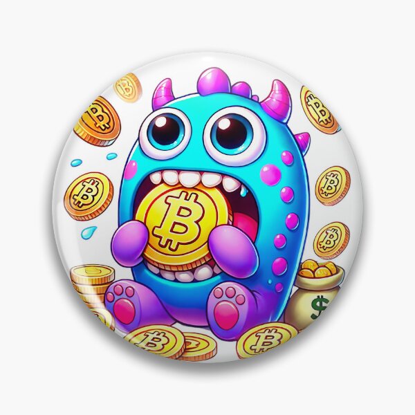 Item preview, Monster eating Bitcoin coins - Cryptocurrency design designed and sold by NoCompetition.
