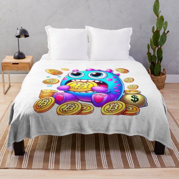 Item preview, Monster eating Bitcoin coins - Cryptocurrency design designed and sold by NoCompetition.