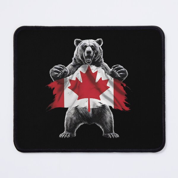 Item preview, Maple Leaf Patriotic Grizzly Bear Sunglasses Canada Flag designed and sold by Smix Pixels.