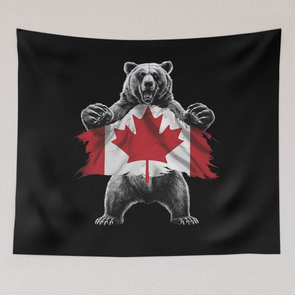 Item preview,  Maple Leaf Patriotic Grizzly Bear Sunglasses Canada Flag  designed and sold by Smix Pixels.