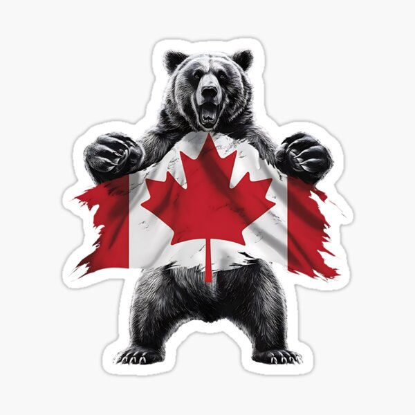 Item preview,  Maple Leaf Patriotic Grizzly Bear Sunglasses Canada Flag  designed and sold by Smix Pixels.