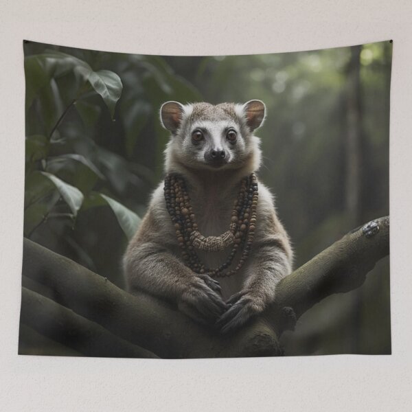 Item preview, Majestic Lemur with Traditional Beads - LaLi Designs designed and sold by LaLi-Designs.