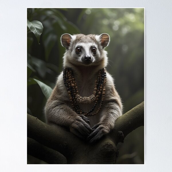 Item preview, Majestic Lemur with Traditional Beads - LaLi Designs designed and sold by LaLi-Designs.