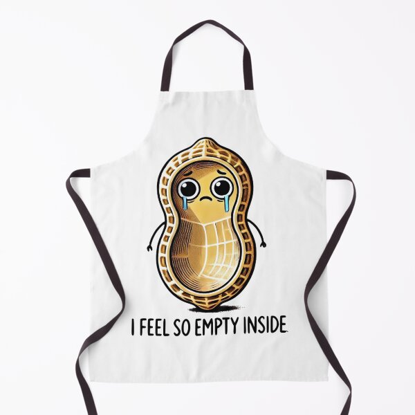 Item preview, I feel so empty inside funny peanut design designed and sold by NoCompetition.