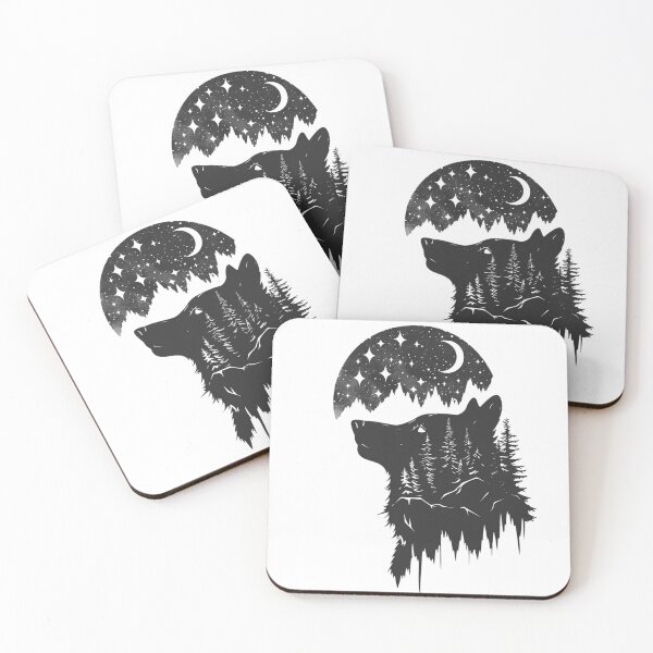 Item preview, Black Wolf Nature Sticker designed and sold by NicolasGlowArt.