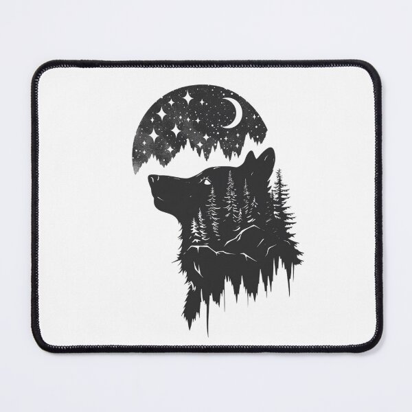 Item preview, Black Wolf Nature Sticker designed and sold by NicolasGlowArt.