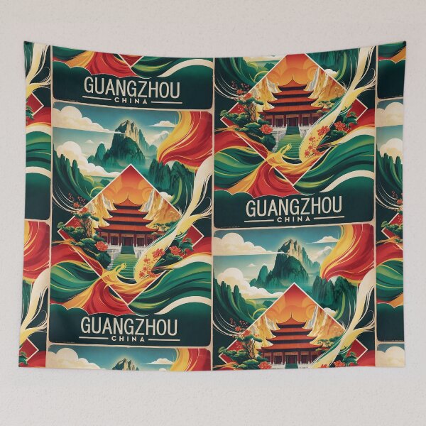 Item preview, Guangzhou China Vintage Travel Tourism  designed and sold by TravelersGems.