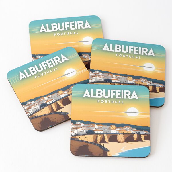 Item preview, Albufeira Portugal Coast Travel Art designed and sold by ZionPosteria.