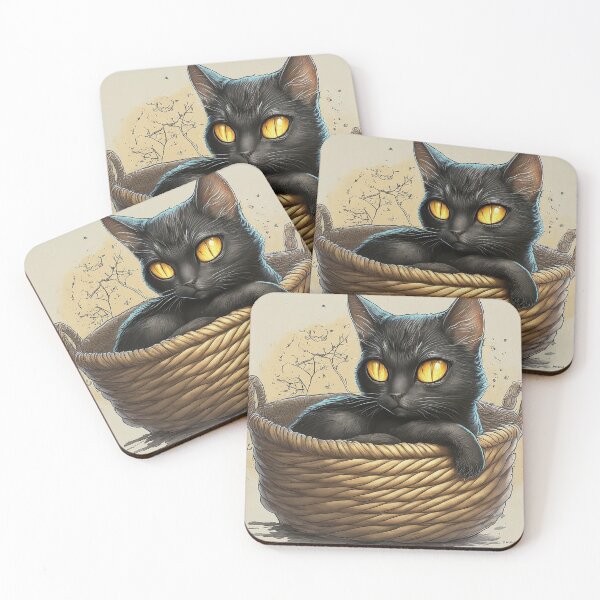 Item preview, Kitty in a Basket designed and sold by kyxur.