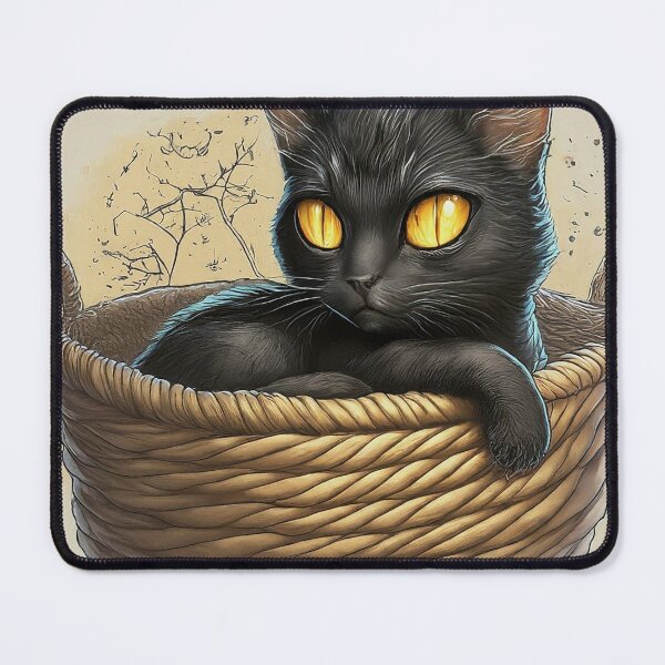 Item preview, Kitty in a Basket designed and sold by kyxur.