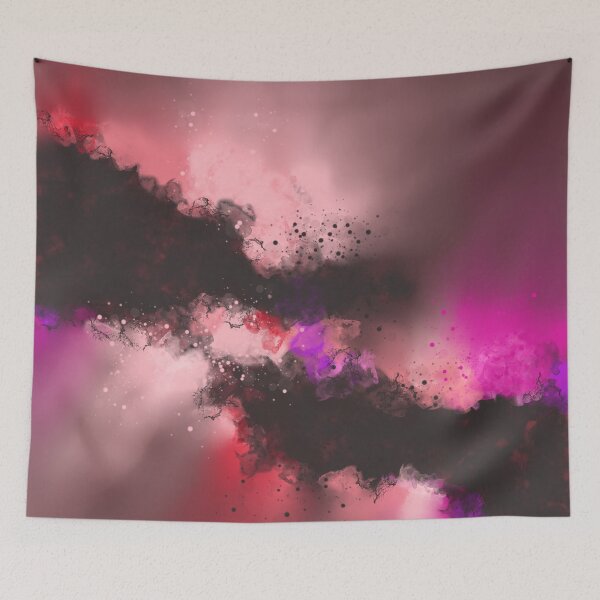 Item preview, Serenity - Pink Red Purple Black Abstract designed and sold by Joey Santiago.