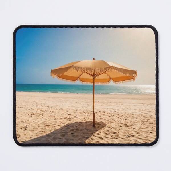 Item preview, Parasol on sandy beach in tropical tourist resort designed and sold by stevanovicigor.