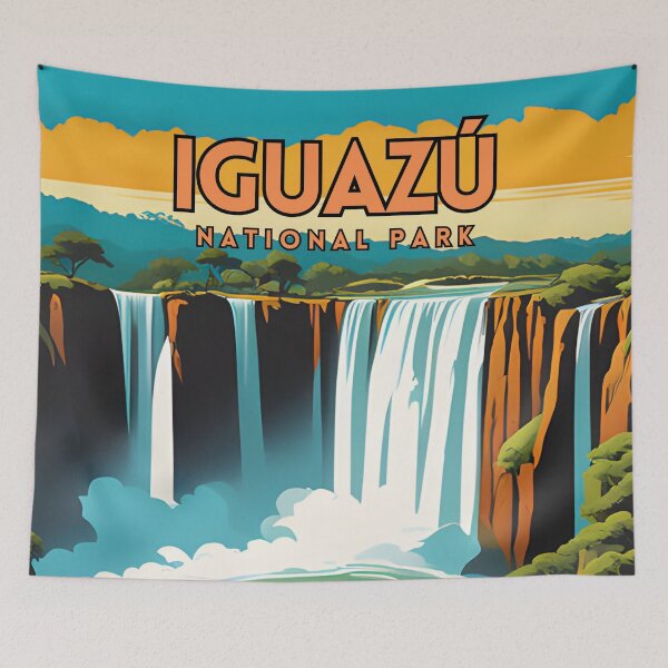 Item preview, Iguazu National Park Argentina Retro Travel Art designed and sold by ZionPosteria.