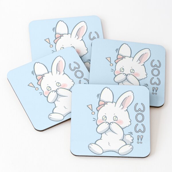 Item preview, Matching Kawaii Surprised White Rabbit designed and sold by Xiaolan's Art.