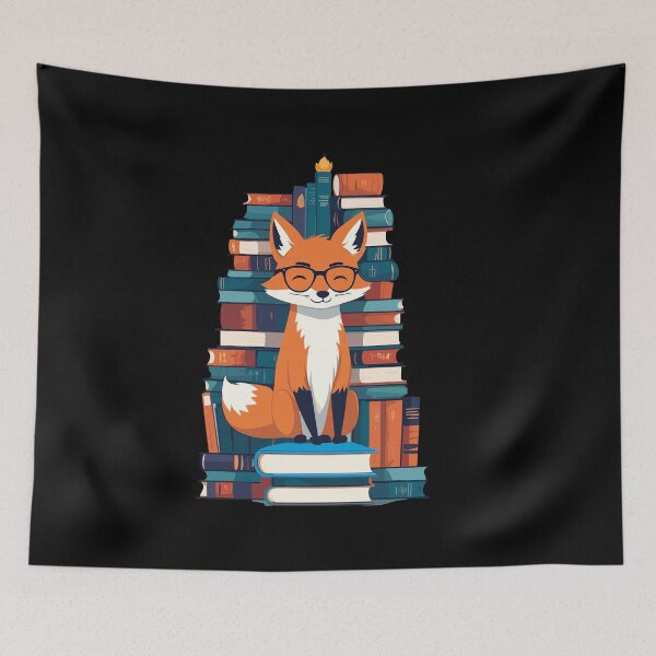 Item preview, Cute Book Lover Fox With Glasses Reading Fun designed and sold by LuminOrb.