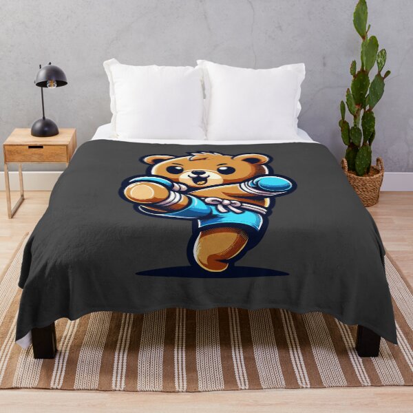 Item preview, Muay Thai Bear Cartoon designed and sold by InwzaDesign.