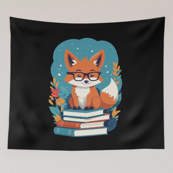 Item preview, Cute Book Lover Fox Reading Fun Design designed and sold by LuminOrb.