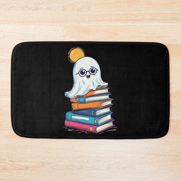 Item preview, Reading Halloween Ghost Cute Bookworm designed and sold by LuminOrb.