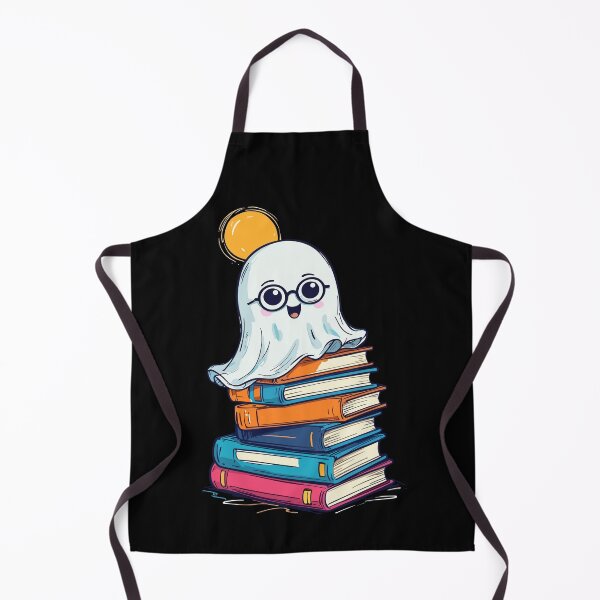 Item preview, Reading Halloween Ghost Cute Bookworm designed and sold by LuminOrb.