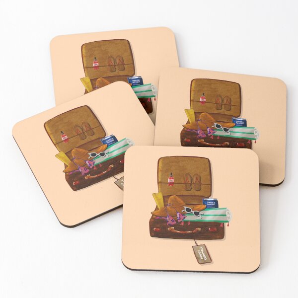Item preview, Summer Essentials Suitcase - Illustration designed and sold by the little fennec.