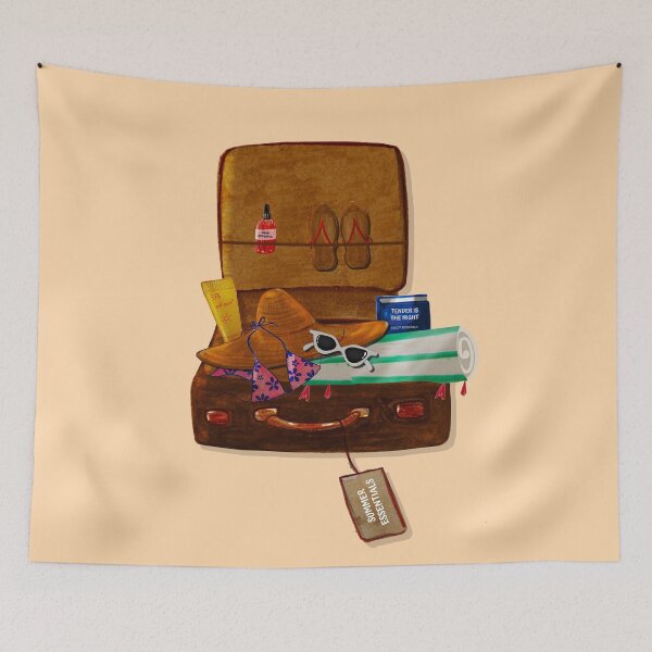 Item preview, Summer Essentials Suitcase - Illustration designed and sold by the little fennec.