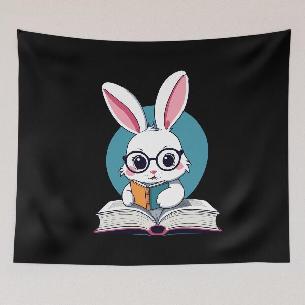 Item preview, Reading Bunny Bookworm Perfect Style Bunny designed and sold by LuminOrb.