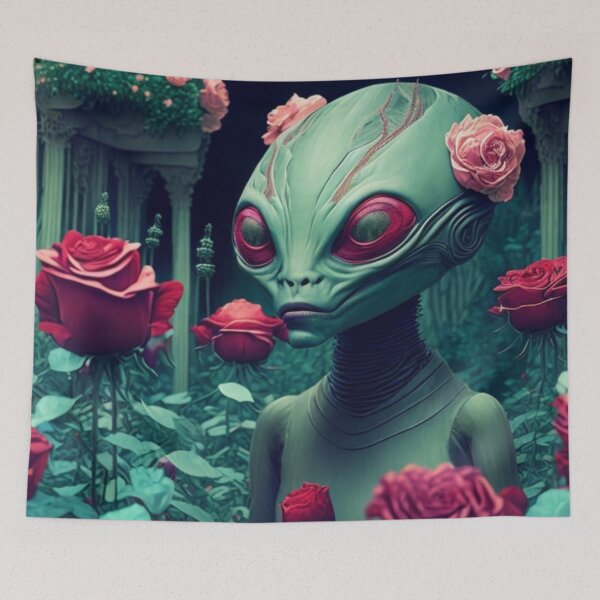 Item preview, Alien in rose garden designed and sold by sharupatterns.